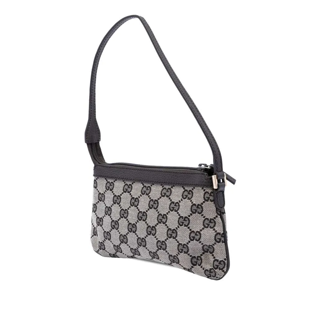 Gucci GG Canvas Bumble Bee Charm Pochette Beige Very good - Back View