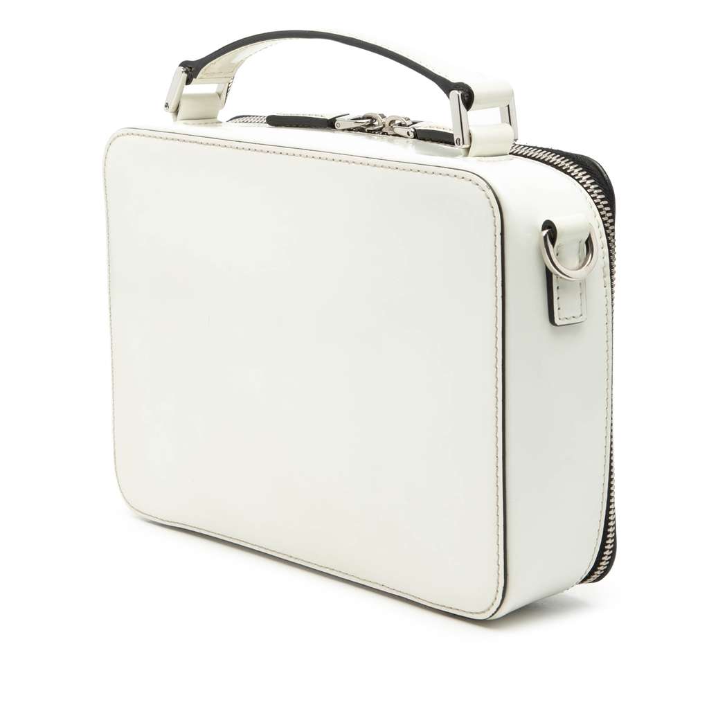 Prada Medium Saffiano Brique Satchel White Leather Good condition - Back View