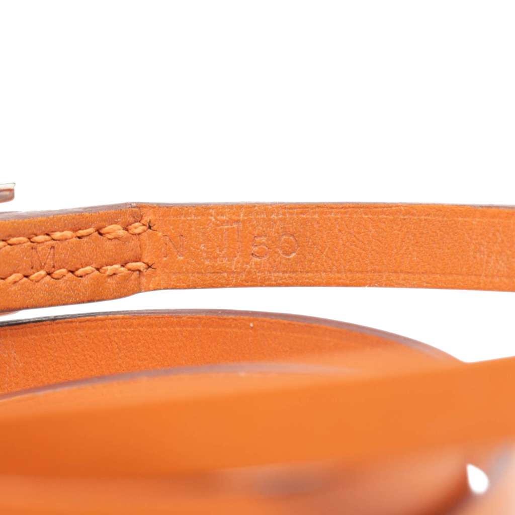 Hermès Leather Hapi 3 Bracelet M Orange Leather Good condition - Box View