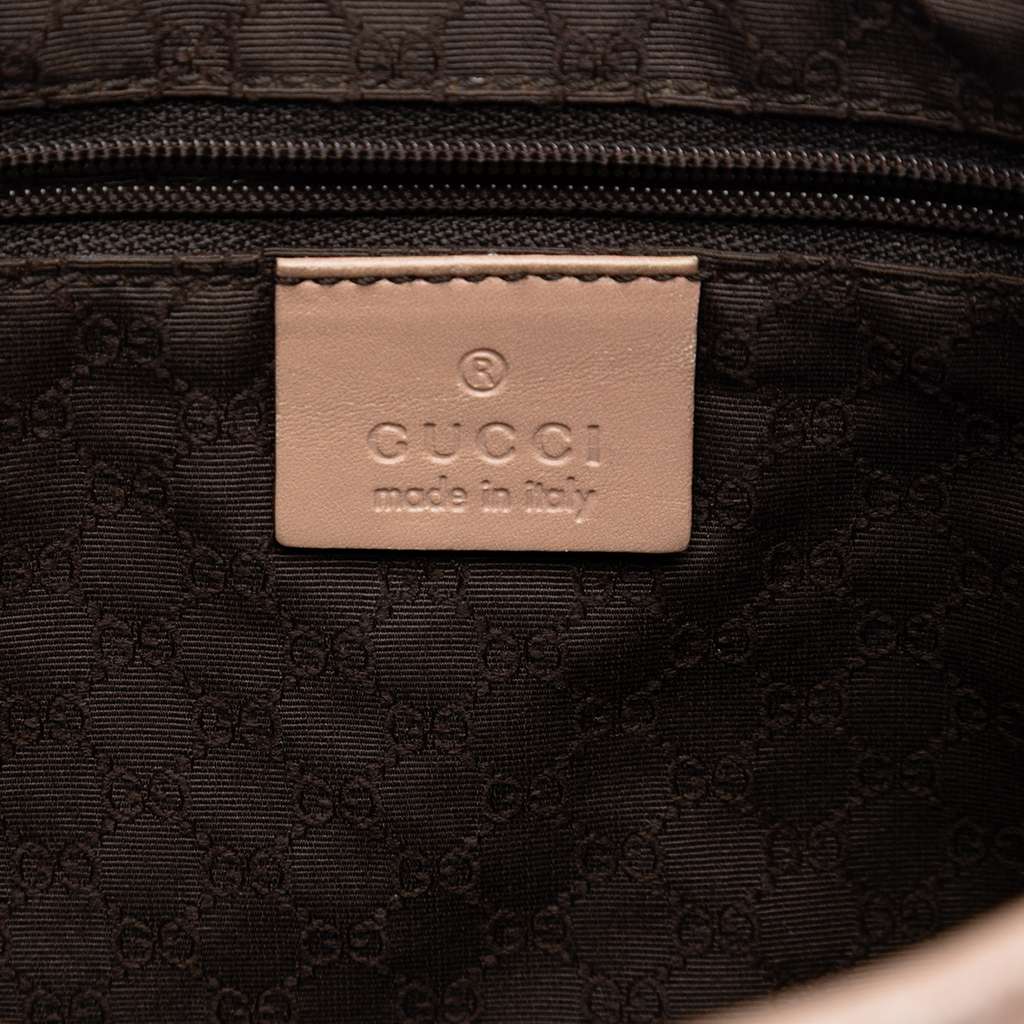 Gucci Suede Web Jackie Shoulder Bag Beige Leather Good condition - Box View