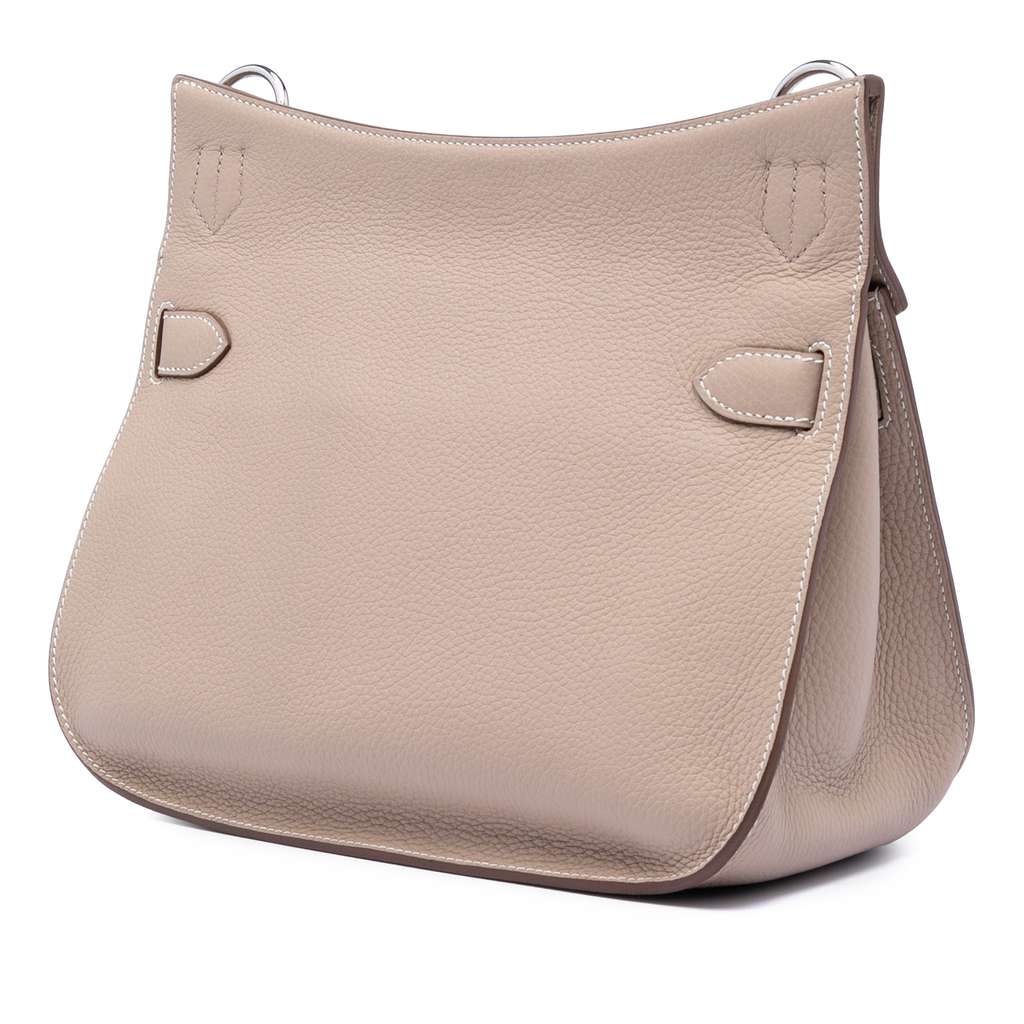 Hermès Clemence Jypsiere 31 Beige Leather Good condition - Back View