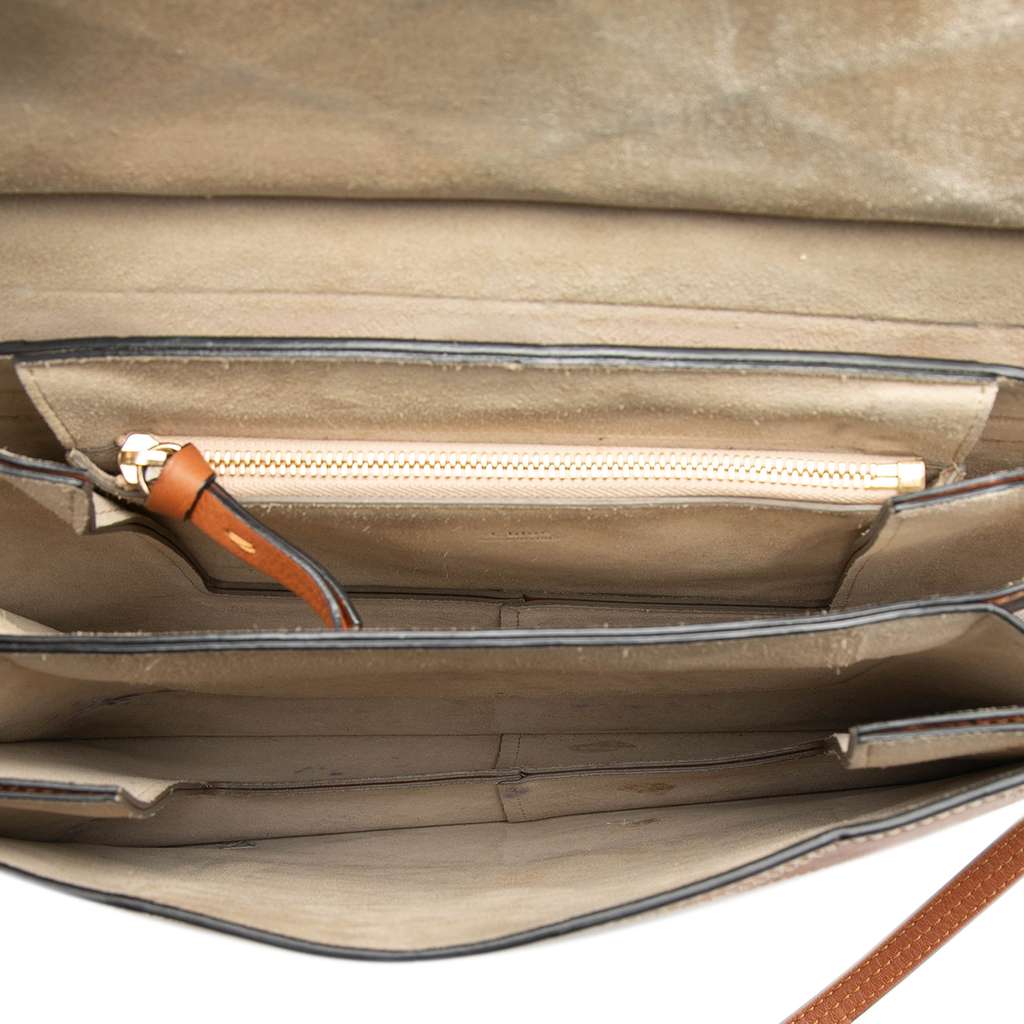 Chloé Medium Calfskin Patchwork Faye Crossbody Brown Leather Good condition - Model View