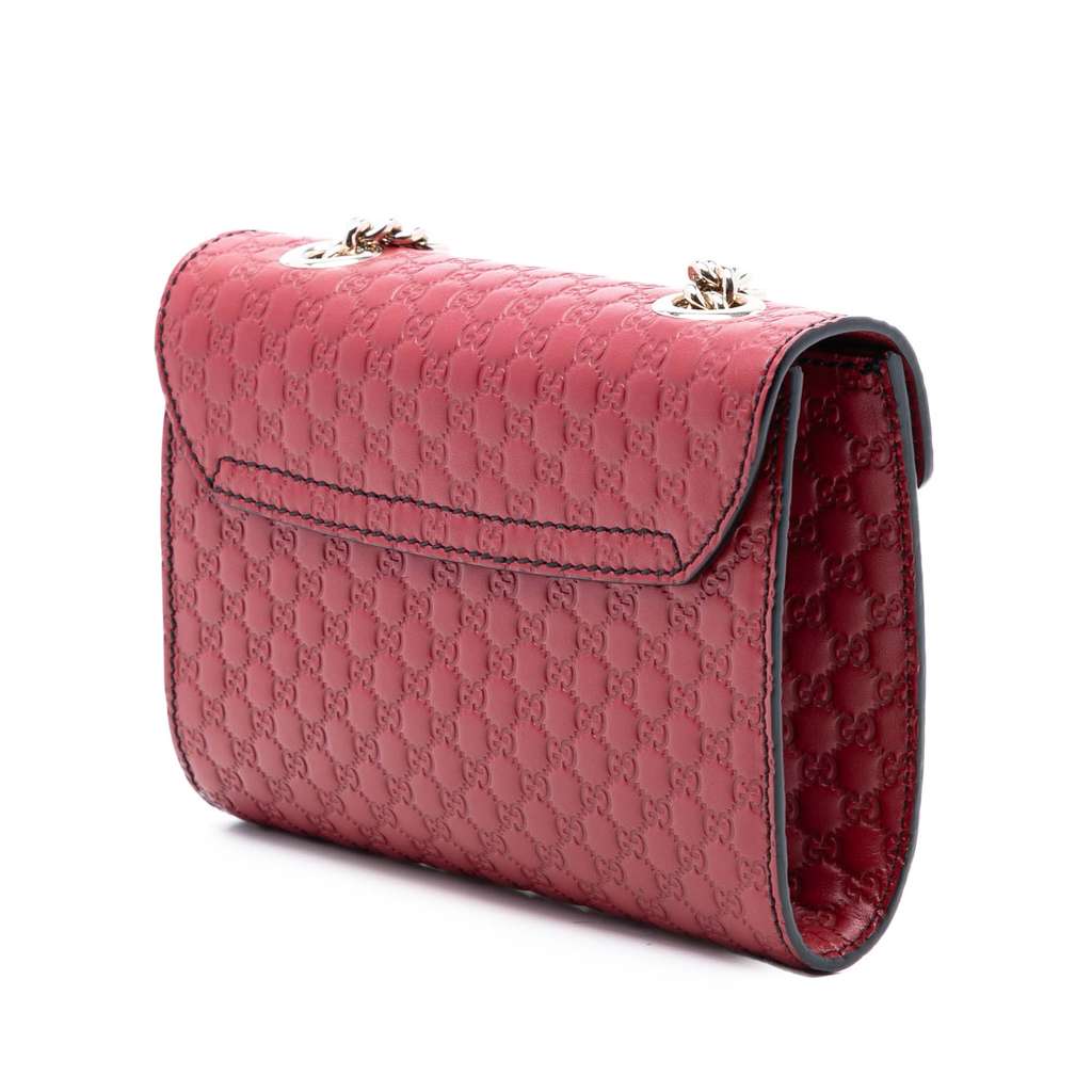 Gucci Mini Microguccissima Emily Crossbody Red Leather Good condition - Back View