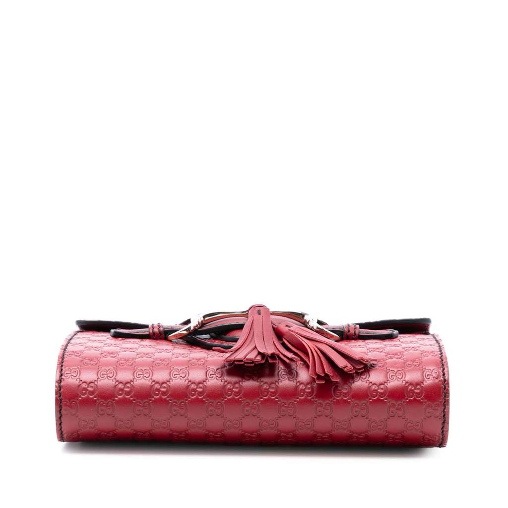 Gucci Mini Microguccissima Emily Crossbody Red Leather Good condition - Inside View