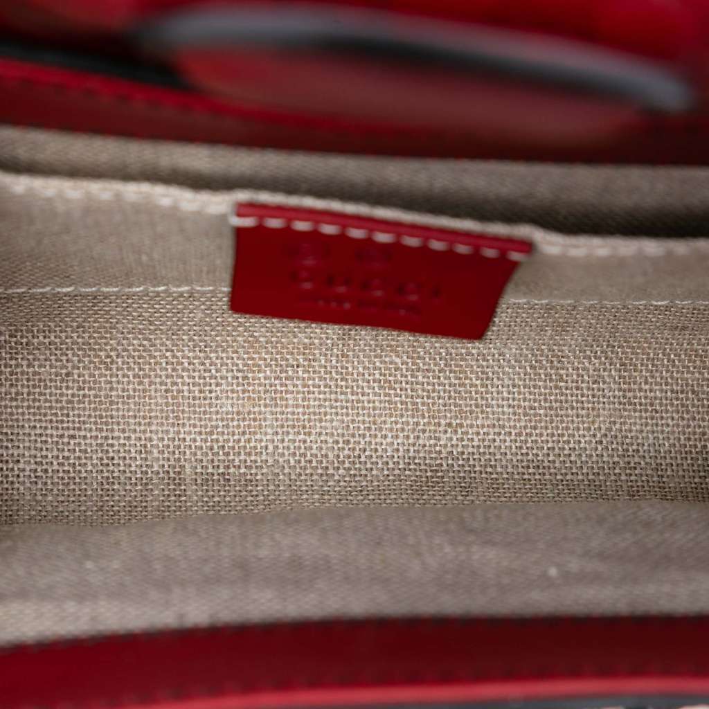 Gucci Mini Microguccissima Emily Crossbody Red Leather Good condition - Model View