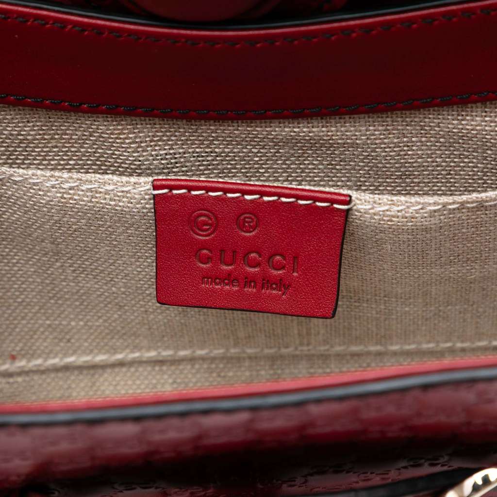 Gucci Mini Microguccissima Emily Crossbody Red Leather Good condition - Box View