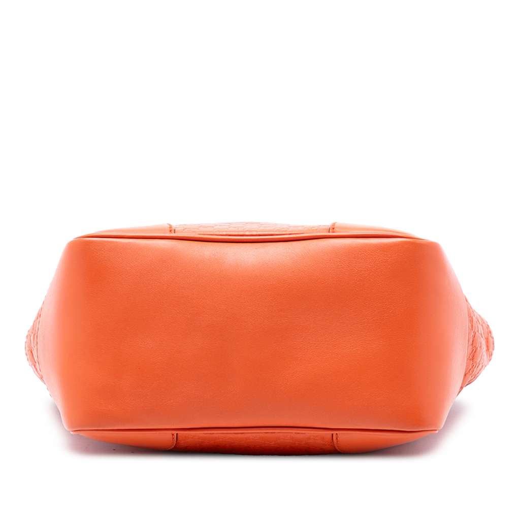 Gucci Small Microguccissima Bree Satchel Orange Leather Good condition - Inside View