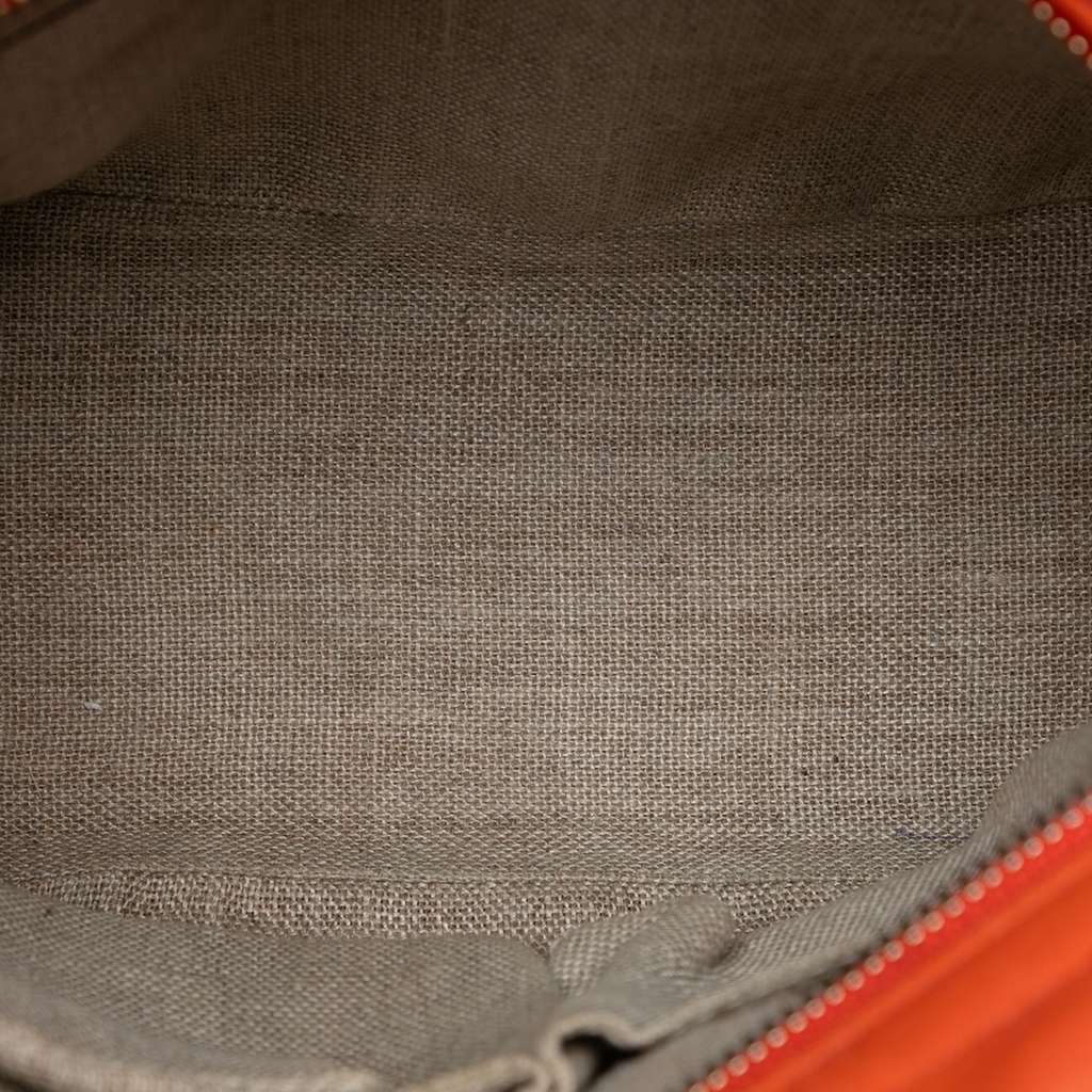 Gucci Small Microguccissima Bree Satchel Orange Leather Good condition - Model View