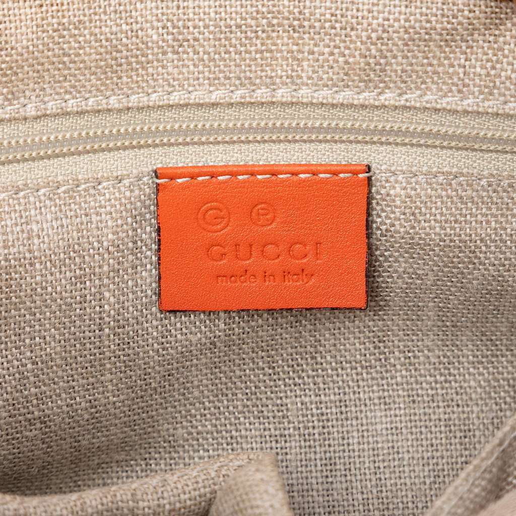 Gucci Small Microguccissima Bree Satchel Orange Leather Good condition - Box View