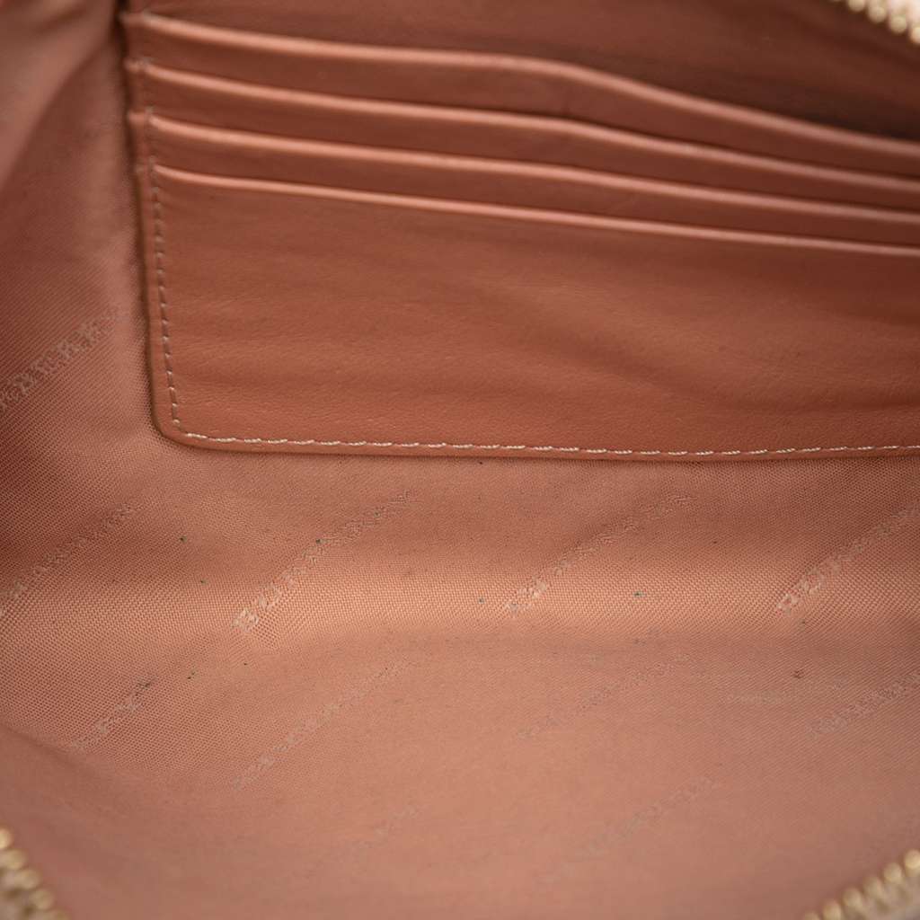 Burberry Haymarket Check Coated Canvas Peyton Crossbody Beige Good condition - Model View