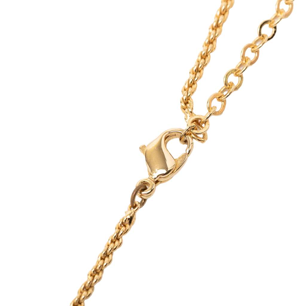 Dior Gold Plated Logo Pendant Necklace Gold Metal Good condition - Inside View