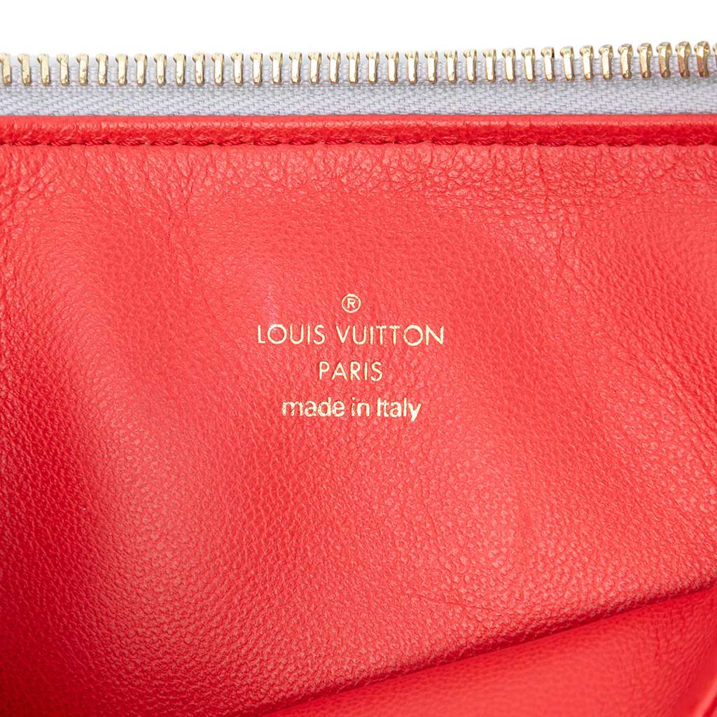 Louis Vuitton Monogram Embossed Puffy Lambskin Coussin PM Silver Leather Good condition - Box View