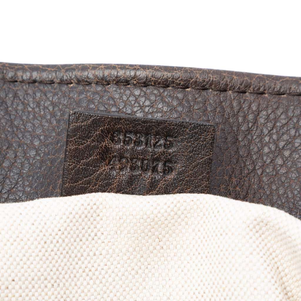 Gucci Leather Laidback Crafty Tote Brown Leather Good condition - Box View