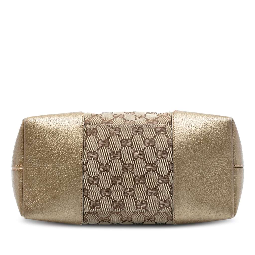 Gucci Medium GG Canvas Bree Fold Over Tote Beige Canvas Good condition - Inside View