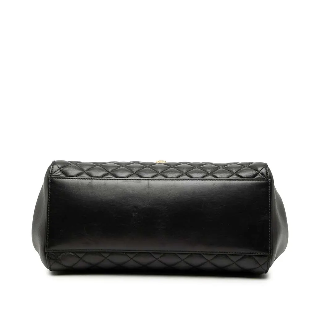 Versace Medium Quilted Nappa Leather La Medusa Tote Black Leather Very good - Inside View