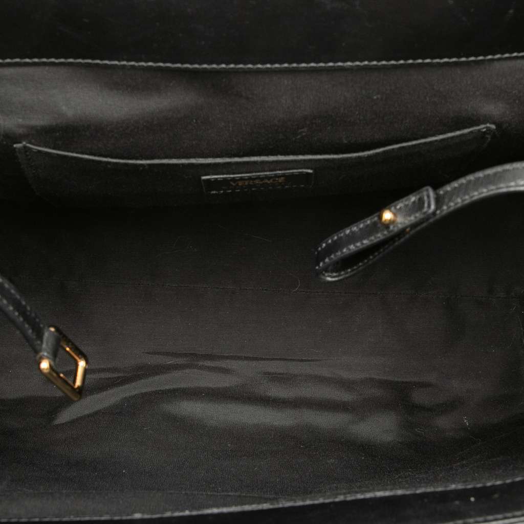 Versace Medium Quilted Nappa Leather La Medusa Tote Black Leather Good condition - Model View