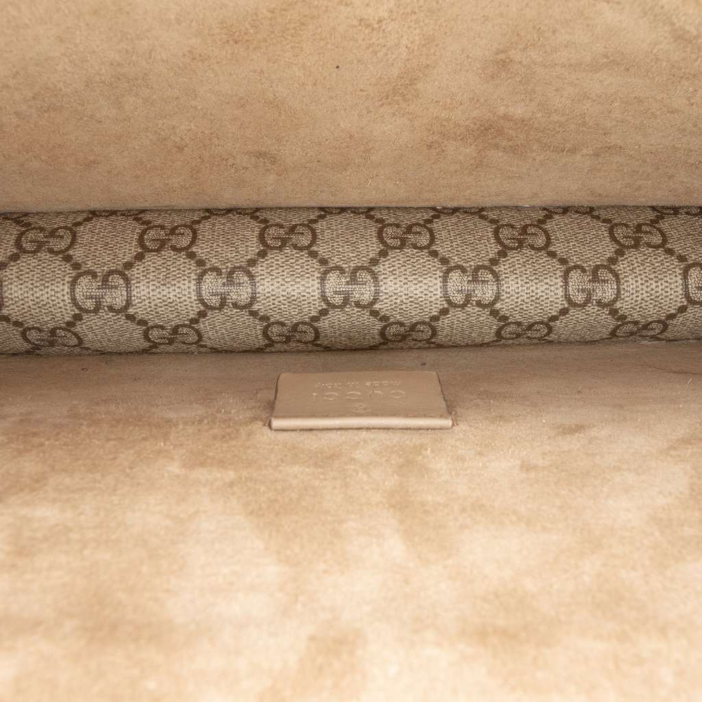 Gucci Medium GG Supreme Dionysus Crossbody Beige Canvas Good condition - Model View