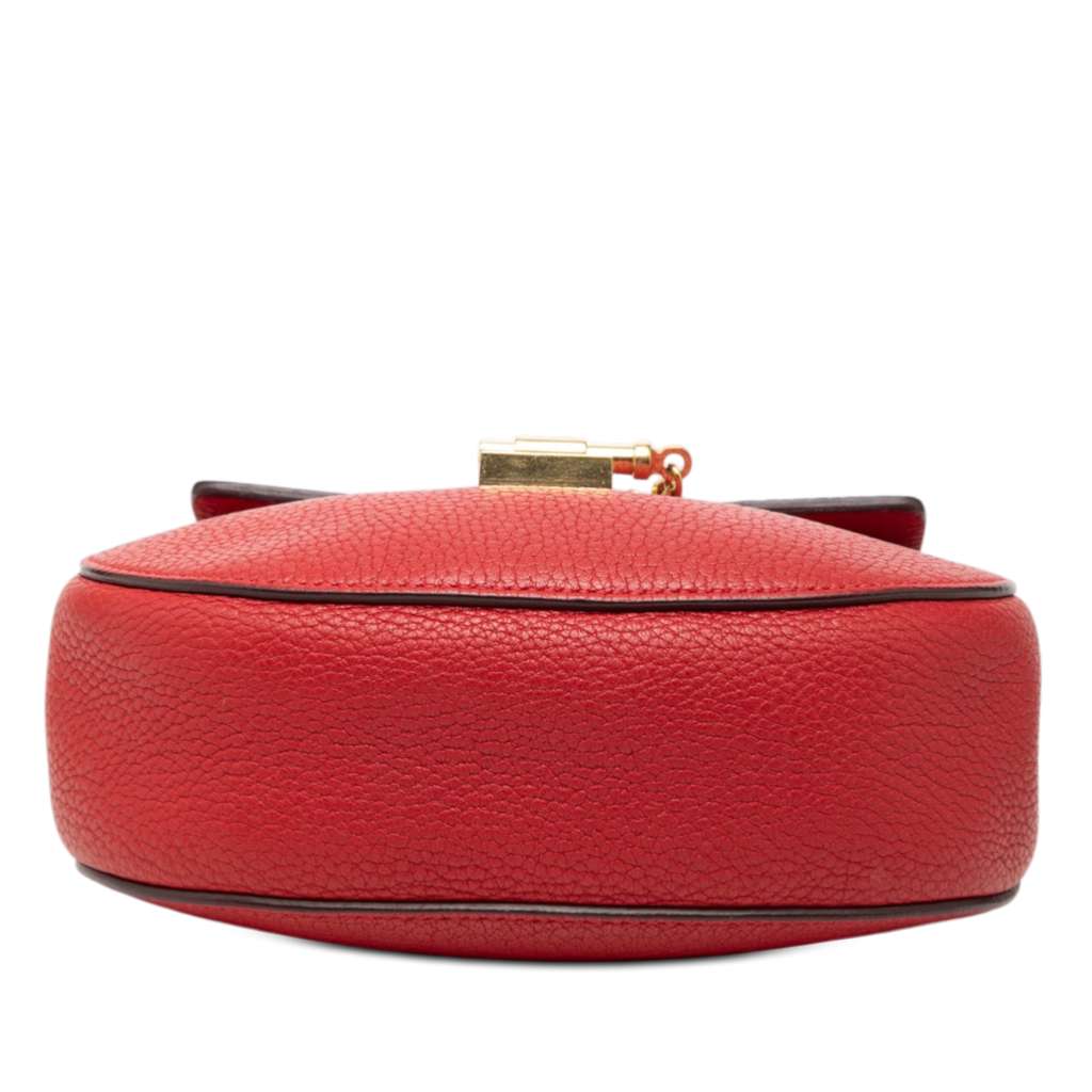 Chloé Mini Leather Drew Crossbody Red Leather Good condition - Inside View