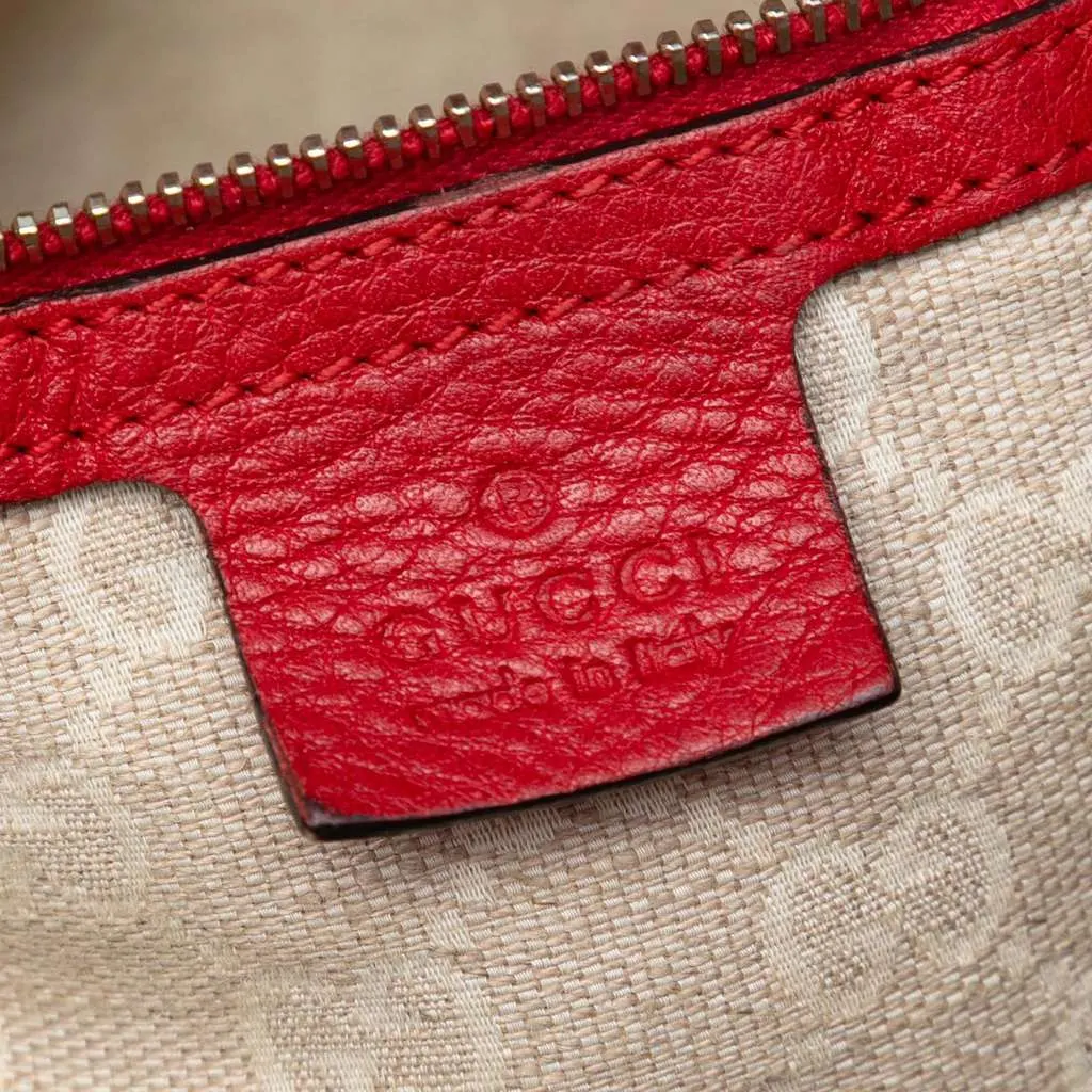 Gucci Calfskin Bamboo Diana Satchel Red Leather Very good - Box View