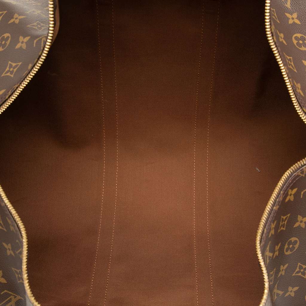 Louis Vuitton Monogram Keepall Bandouliere 55 Brown Fair condition - Model View