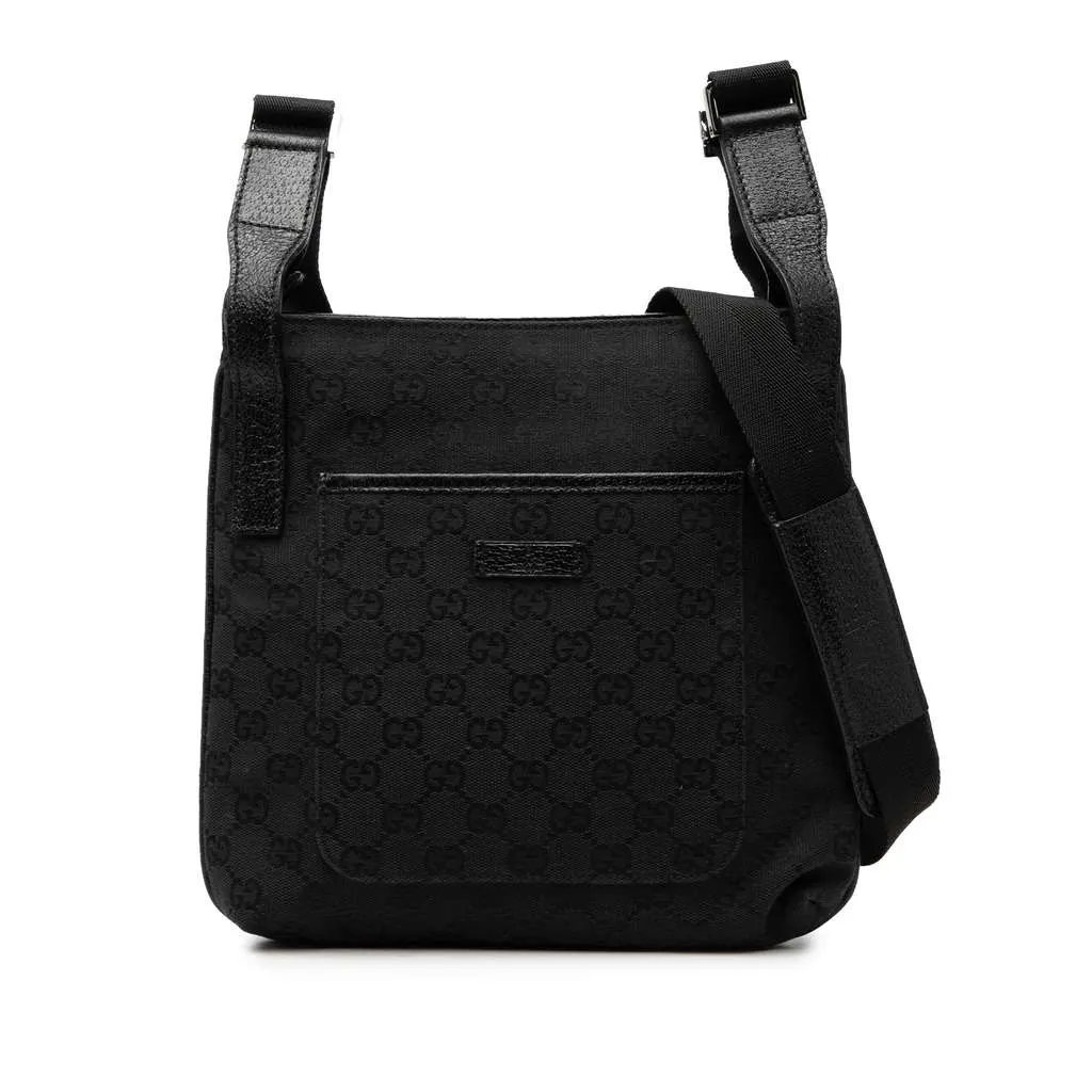 Gucci GG Canvas Crossbody Black Canvas Very good - Front View
