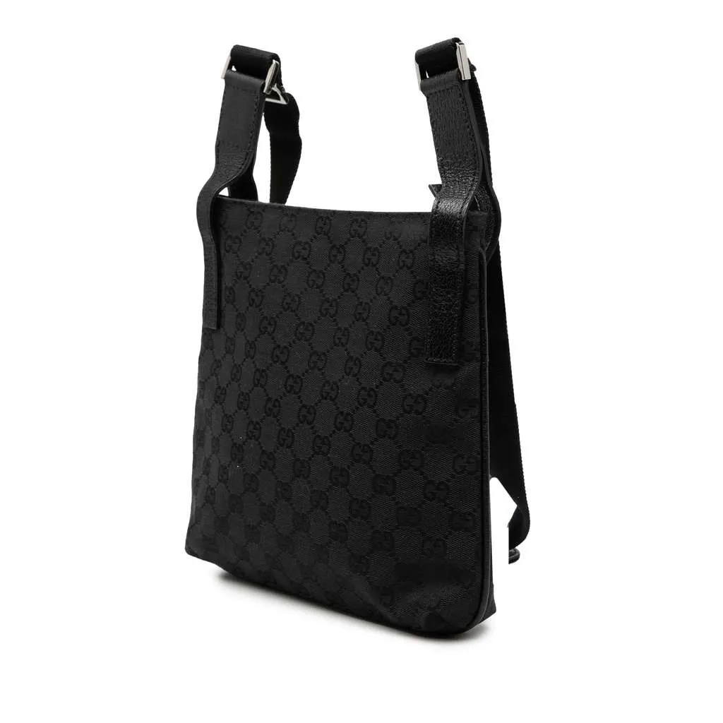 Gucci GG Canvas Crossbody Black Canvas Very good - Back View
