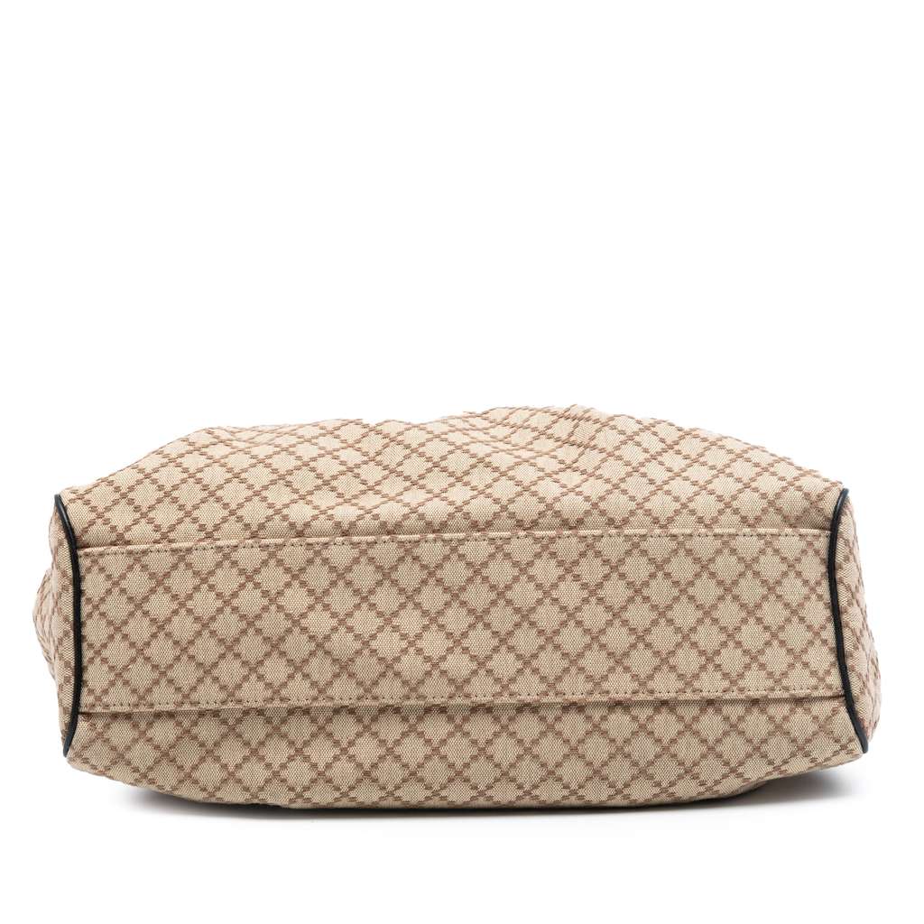 Gucci Medium Diamante Canvas Sukey Tote Beige Good condition - Inside View