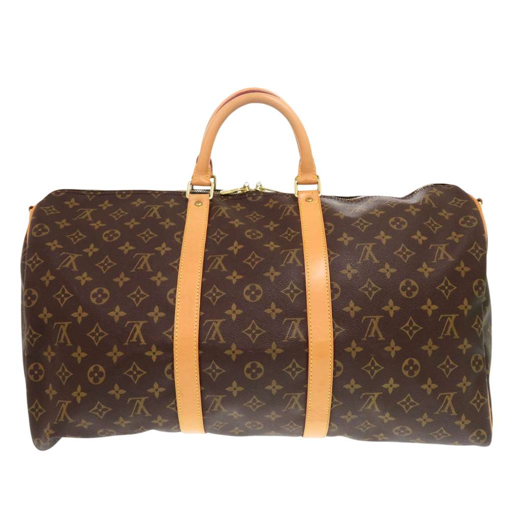Louis Vuitton Monogram Keepall Bandouliere 50 Brown Good condition - Back View
