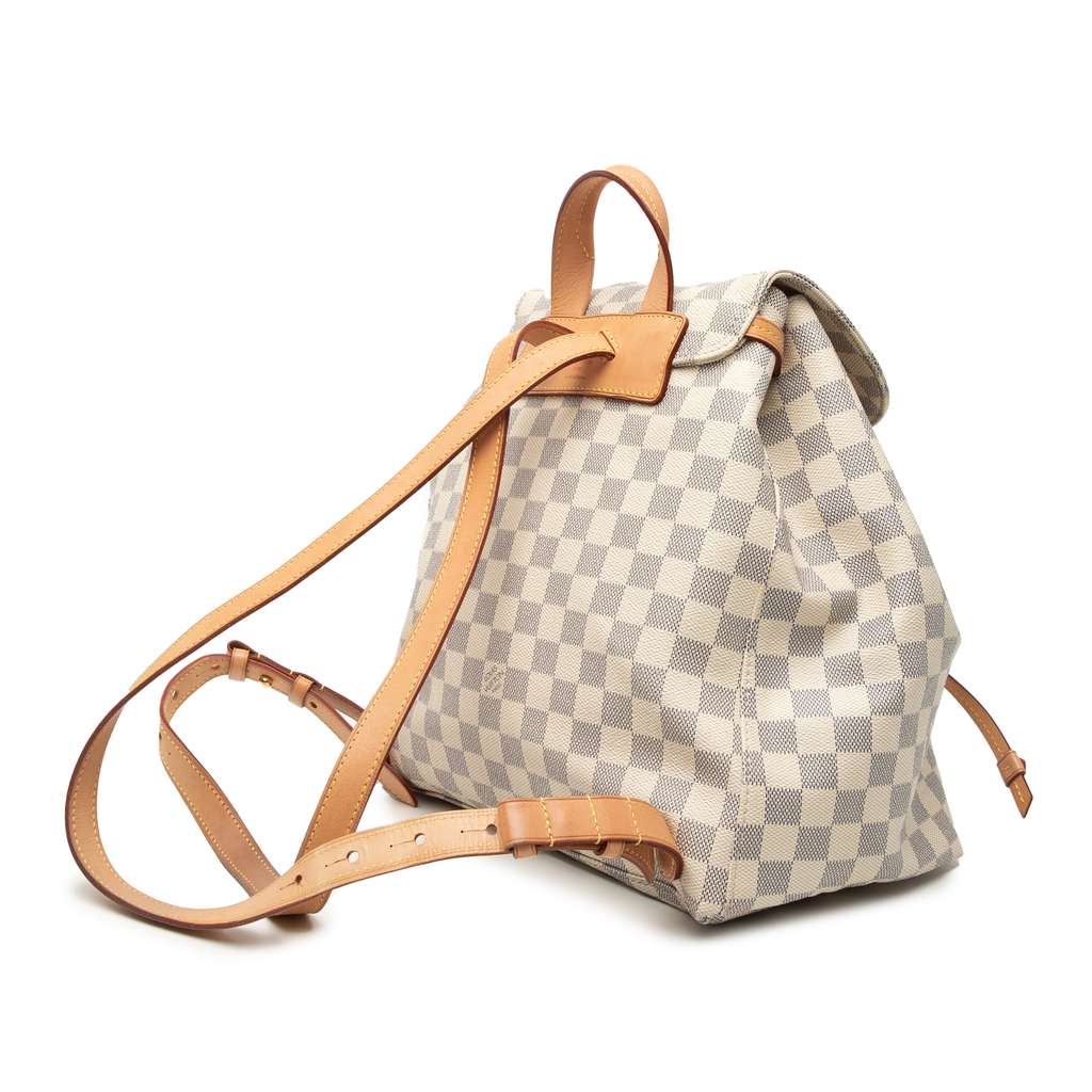 Louis Vuitton Damier Azur Sperone White Good condition - Back View