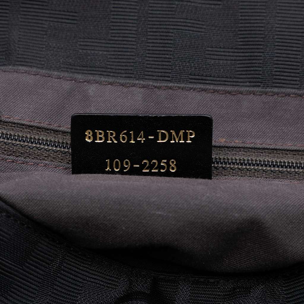 Fendi Zucca Canvas Mia Flap Shoulder Bag Black Canvas Good condition - Box View