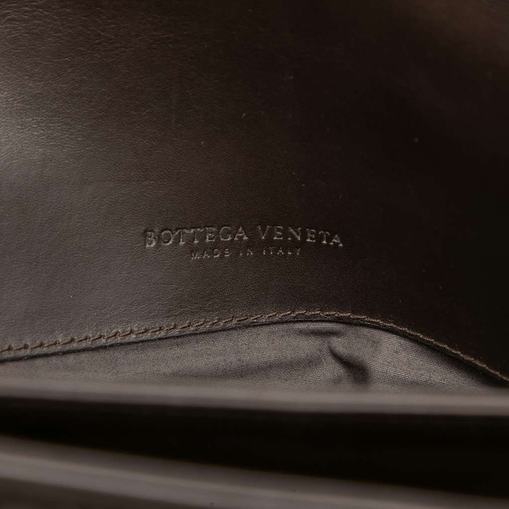 Bottega Veneta Nappa Intrecciato Business Bag Brown Leather Fair condition - Box View
