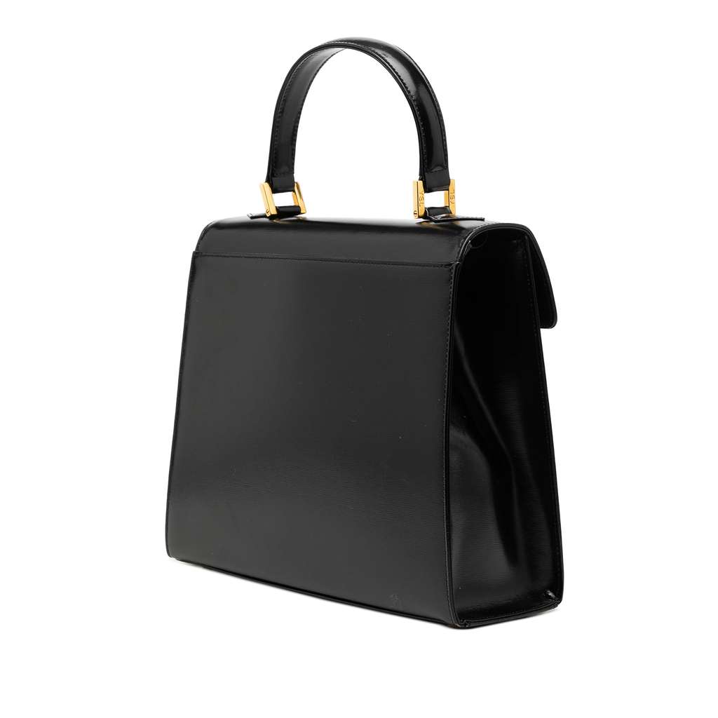 Saint Laurent Smooth Calfskin and Nylon Top Handle Bag Black Leather Good condition - Back View