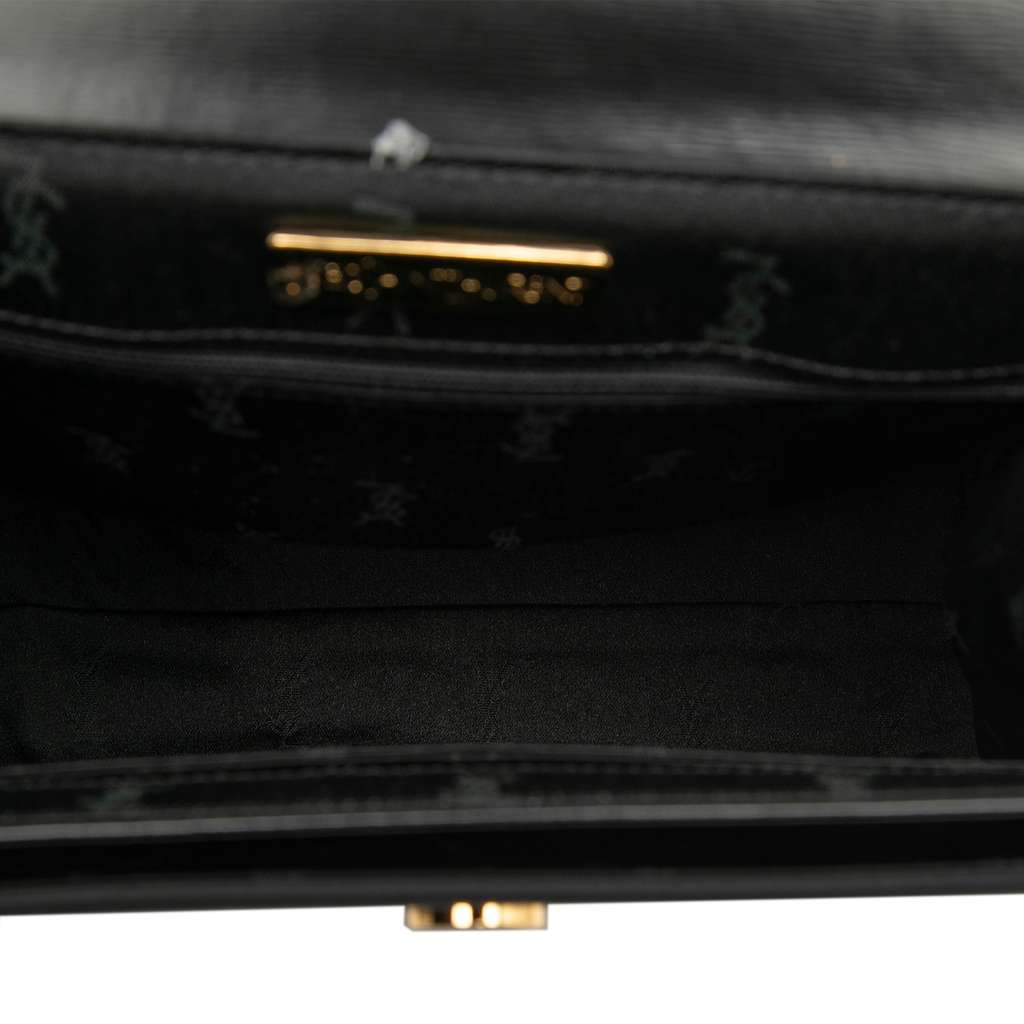 Saint Laurent Smooth Calfskin and Nylon Top Handle Bag Black Leather Good condition - Model View