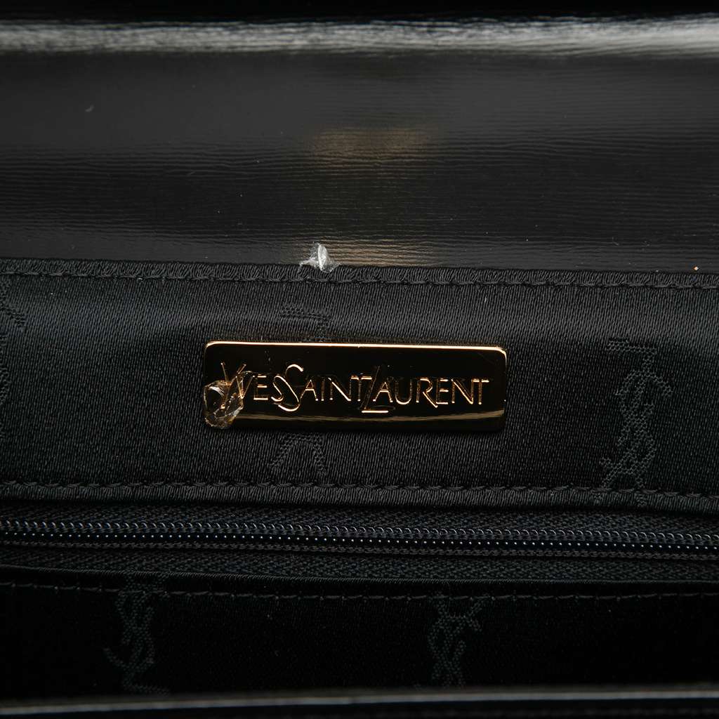 Saint Laurent Smooth Calfskin and Nylon Top Handle Bag Black Leather Good condition - Box View