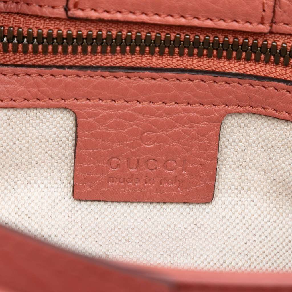 Gucci Small Calfskin Bamboo Shopper Satchel Pink Leather Good condition - Box View