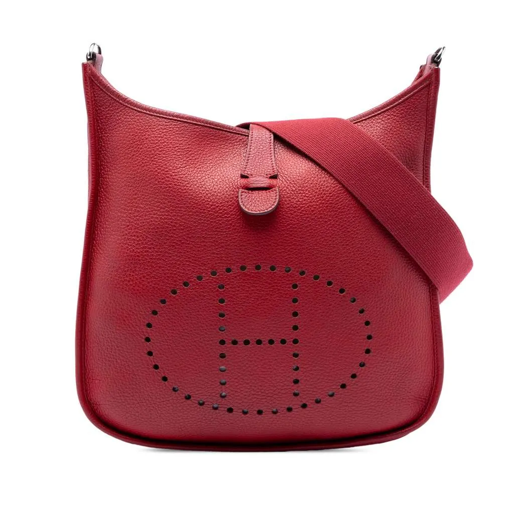 Hermès Clemence Evelyne III 33 Red Leather Very good - Front View