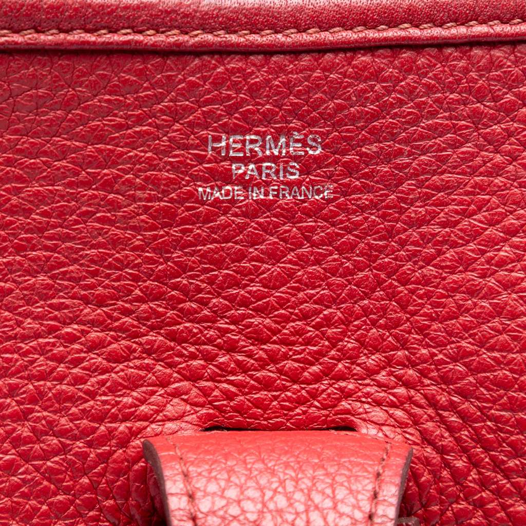 Hermès Clemence Evelyne III 33 Red Leather Good condition - Box View
