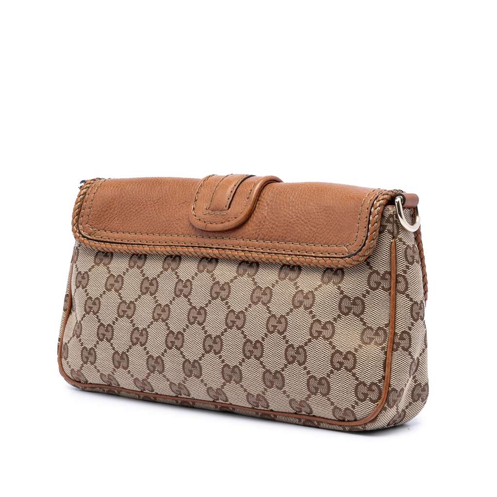 Gucci GG Canvas Marrakech Shoulder Bag Beige Good condition - Back View