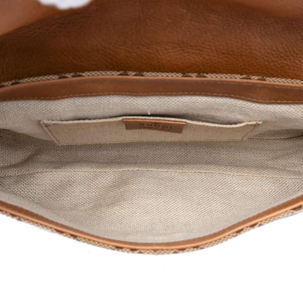 Gucci GG Canvas Marrakech Shoulder Bag Beige Good condition - Model View