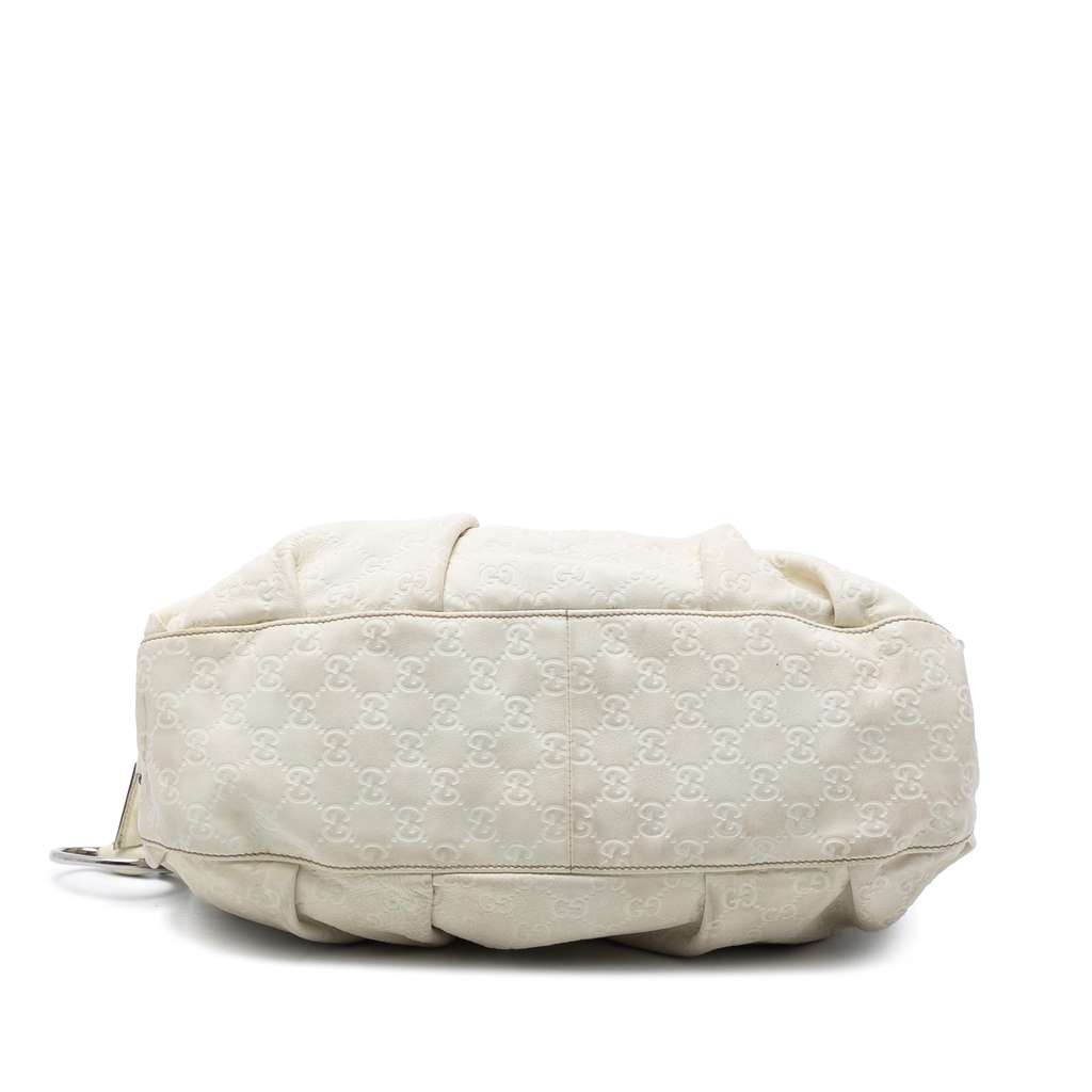 Gucci Guccissima Icon Bit Satchel White Leather Good condition - Inside View