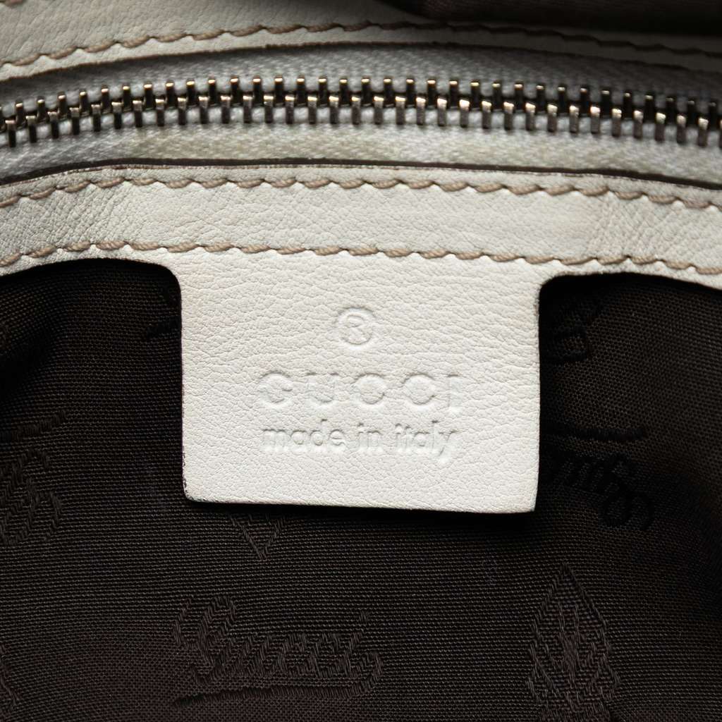 Gucci Guccissima Icon Bit Satchel White Leather Good condition - Box View