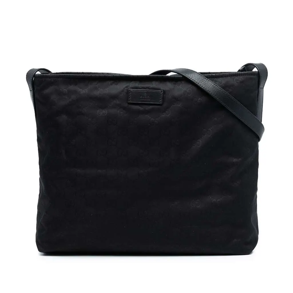 Gucci GG Nylon Crossbody Black Very good - Front View