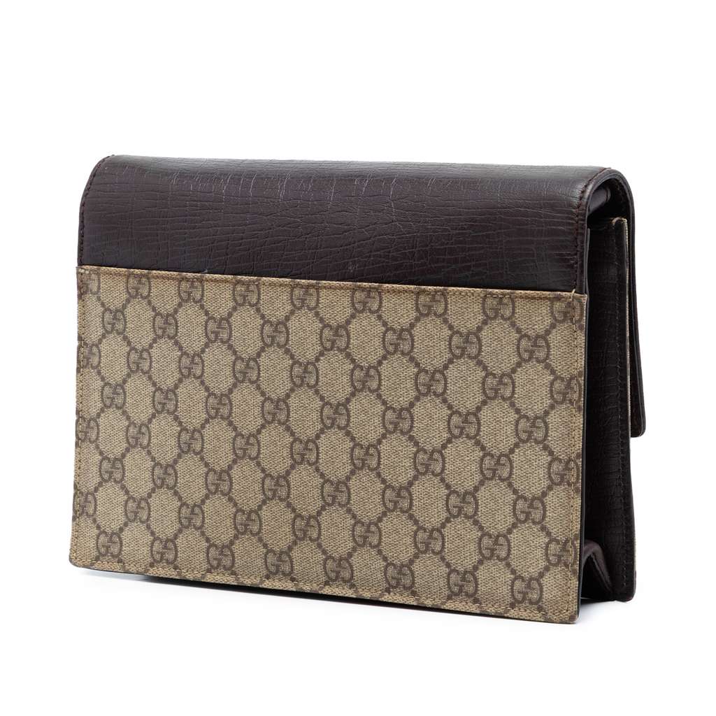 Gucci GG Supreme Clutch Beige Good condition - Back View