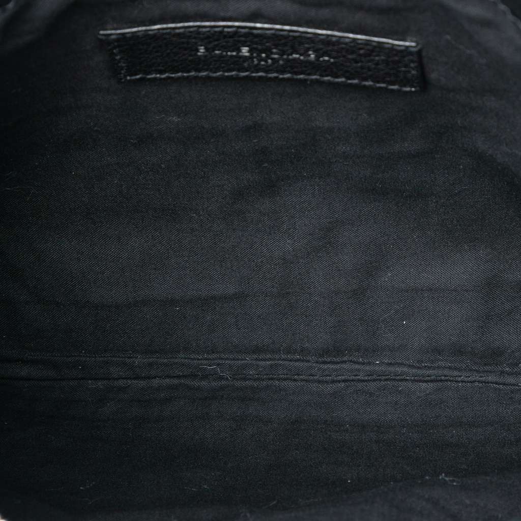 Balenciaga Lambskin Motocross Classic Clip M Clutch Black Leather Good condition - Model View