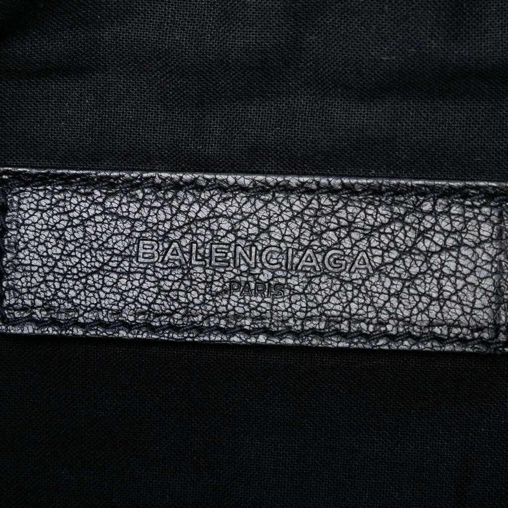 Balenciaga Lambskin Motocross Classic Clip M Clutch Black Leather Good condition - Box View