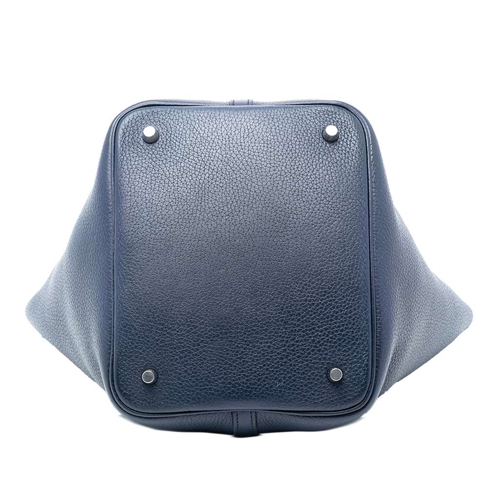 Hermès Clemence Picotin Lock 22 Blue Leather Good condition - Inside View