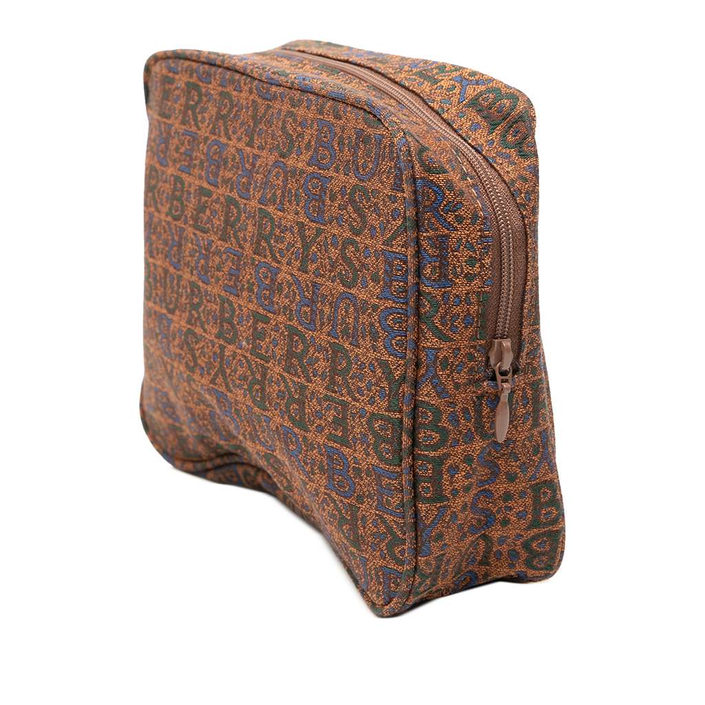 Burberry Canvas Pouch Brown Canvas Good condition - Back View