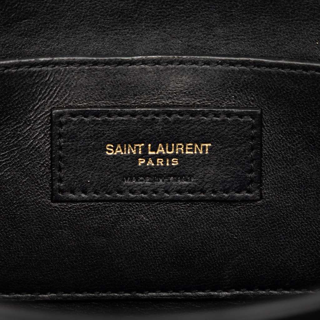 Saint Laurent Medium Calfskin Solferino Satchel In Box Black Leather Good condition - Box View