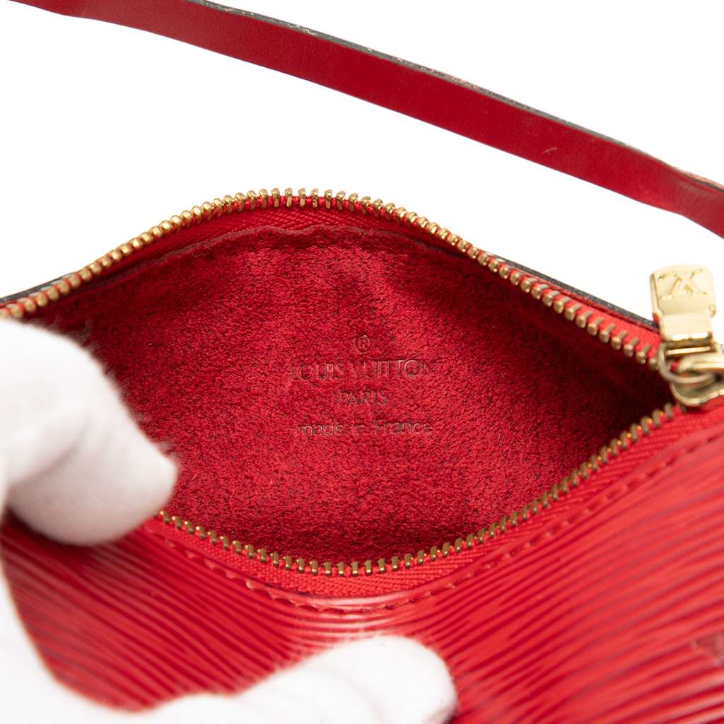 Louis Vuitton Epi Pochette Papillon Red Leather Good condition - Box View