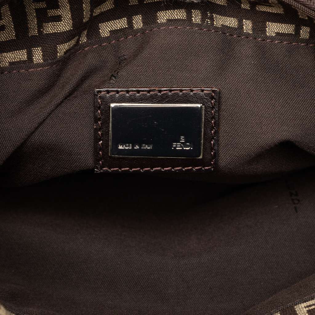 Fendi Zucchino Canvas Tote Brown Canvas Good condition - Box View